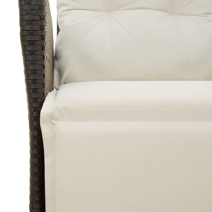 Set Mobilier De Grădină Cu Perne, 5 Piese, Negru, Poliratan