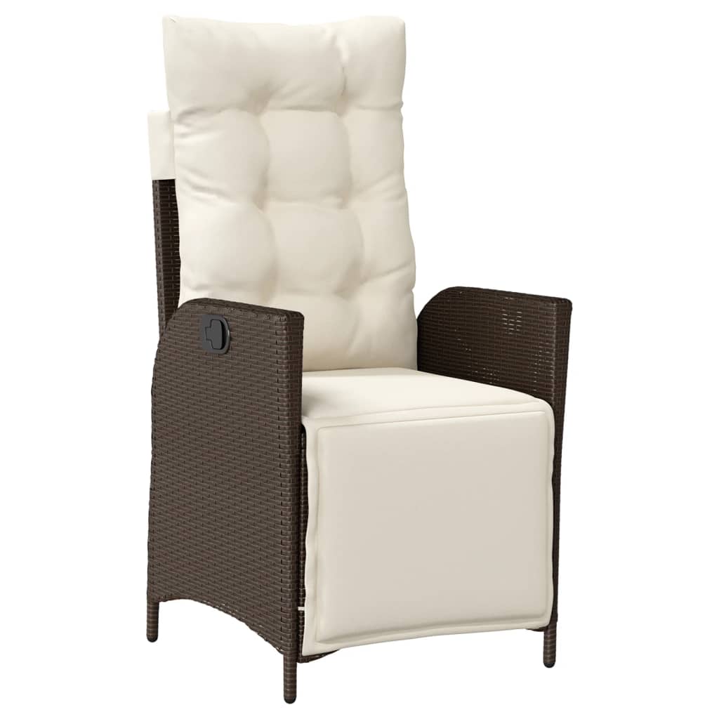 Set Mobilier De Grădină, 5 Piese, Cu Perne, Maro, Poliratan