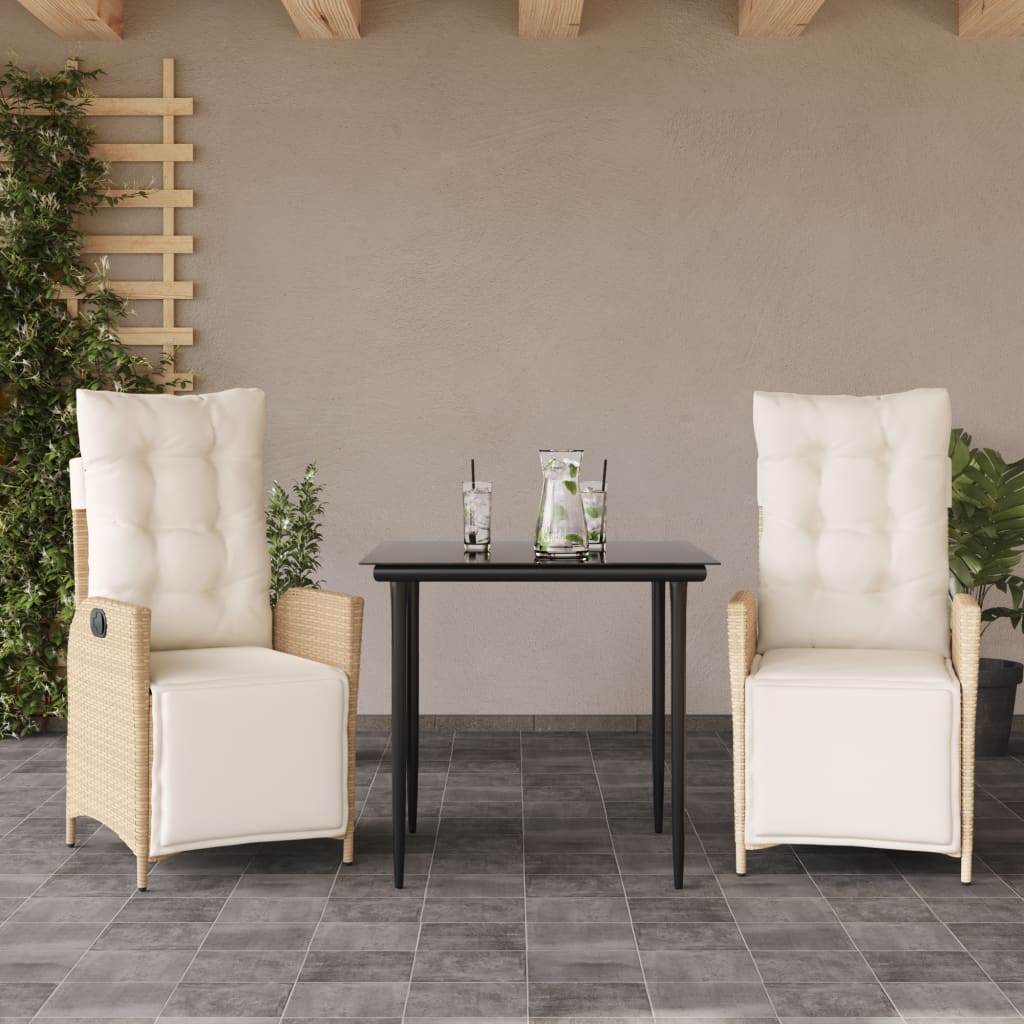 Set Mobilier De Grădină Cu Perne, 5 Piese, Bej, Poliratan