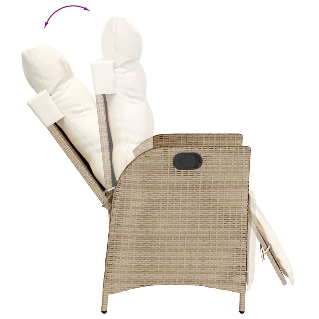 Set Mobilier De Grădină Cu Perne, 5 Piese, Bej, Poliratan