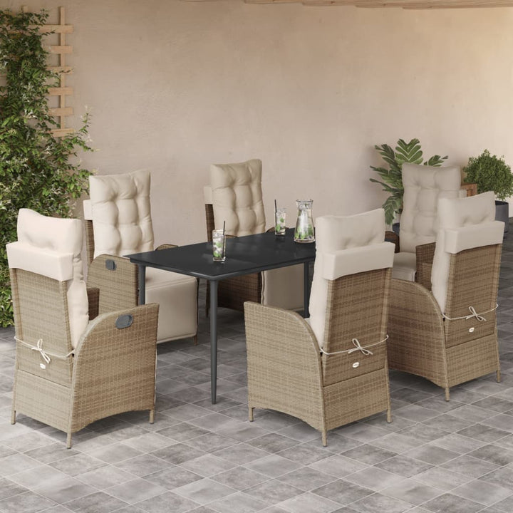 Set Mobilier De Grădină Cu Perne, 5 Piese, Bej, Poliratan