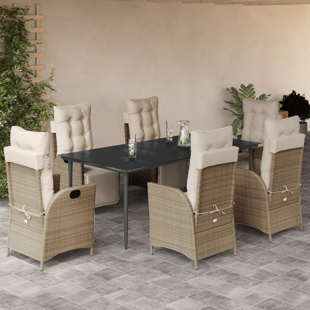 Set Mobilier De Grădină Cu Perne, 5 Piese, Bej, Poliratan