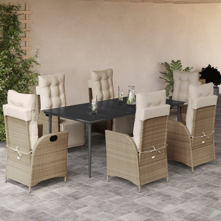 Set Mobilier De Grădină Cu Perne, 5 Piese, Bej, Poliratan