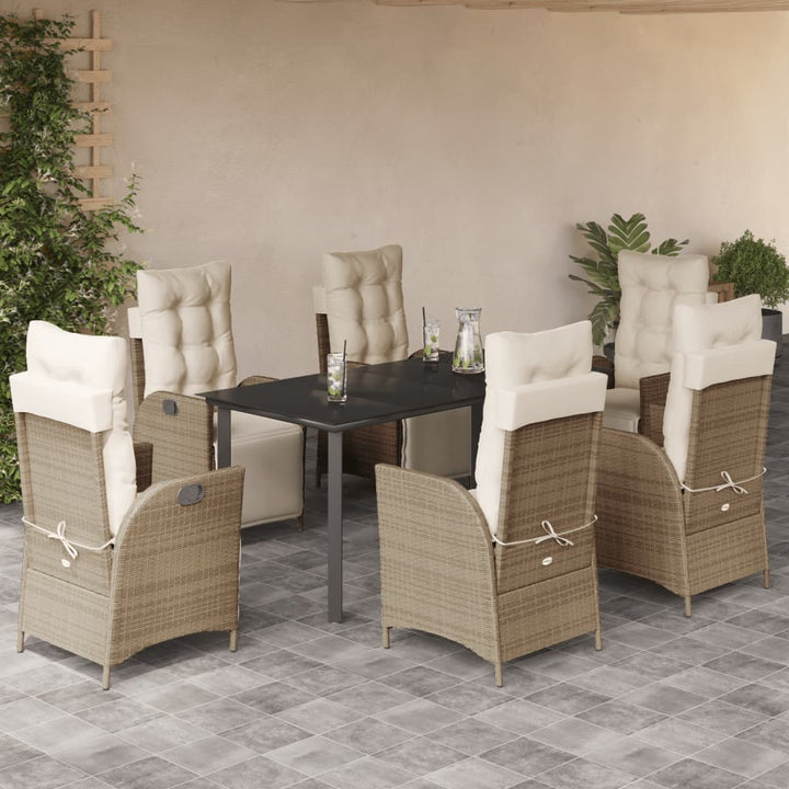 Set Mobilier De Grădină Cu Perne, 5 Piese, Bej, Poliratan