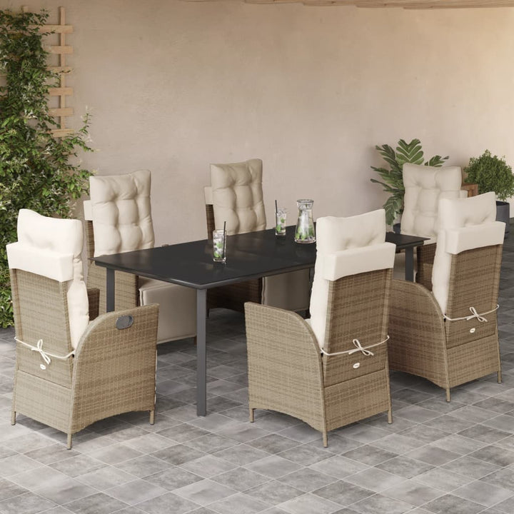 Set Mobilier De Grădină Cu Perne, 5 Piese, Bej, Poliratan