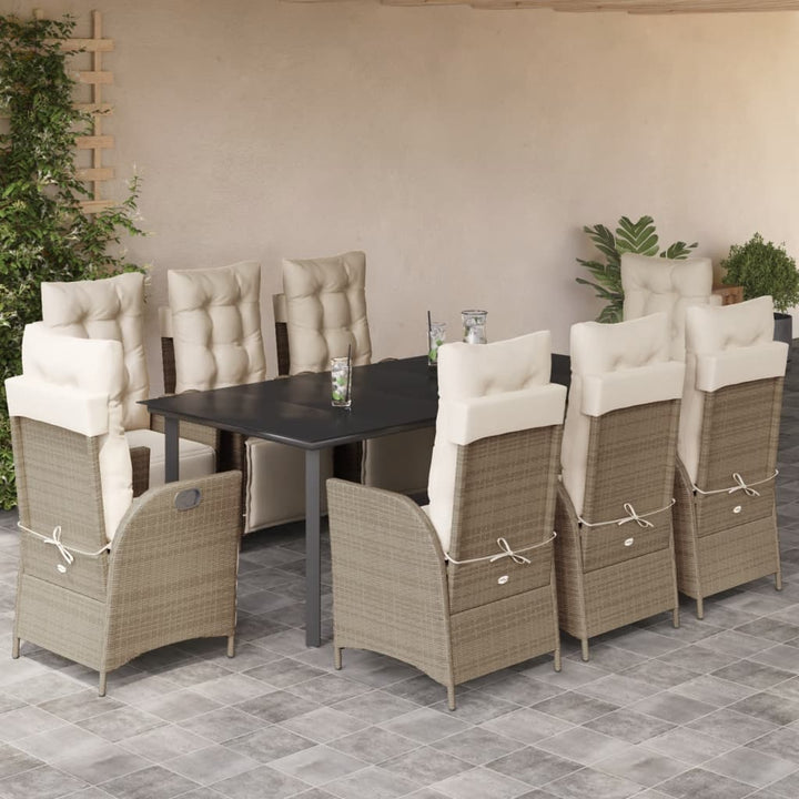 Set Mobilier De Grădină Cu Perne, 5 Piese, Bej, Poliratan