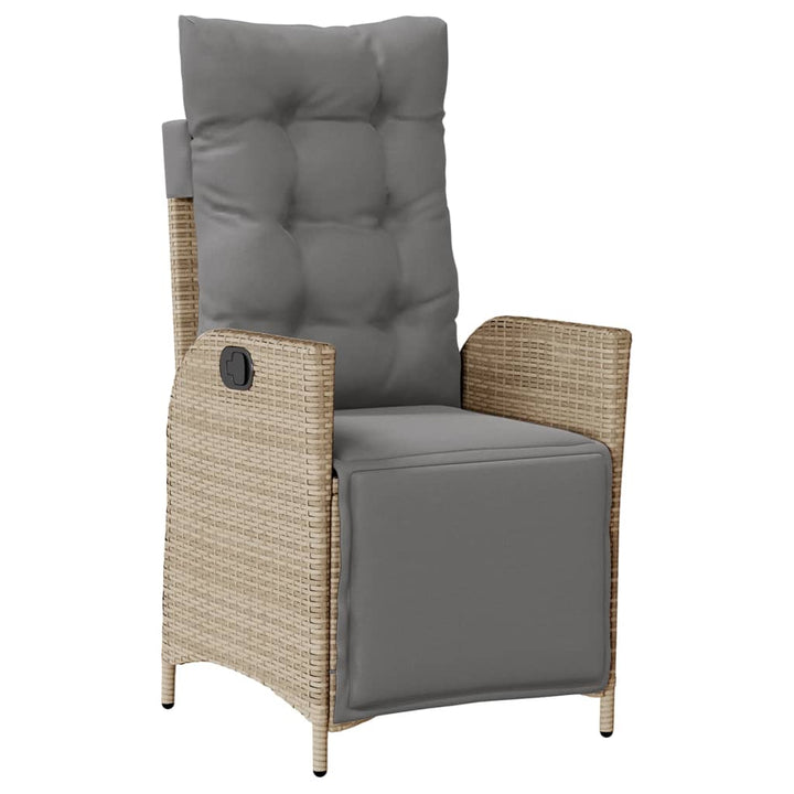 Set Mobilier Pentru Grădină, 5 Piese, Cu Perne, Bej, Poliratan