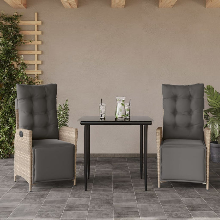 Set Mobilier De Grădină Cu Perne, 5 Piese Gri Deschis Poliratan