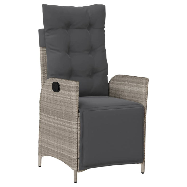 Set Mobilier De Grădină Cu Perne, 5 Piese Gri Deschis Poliratan
