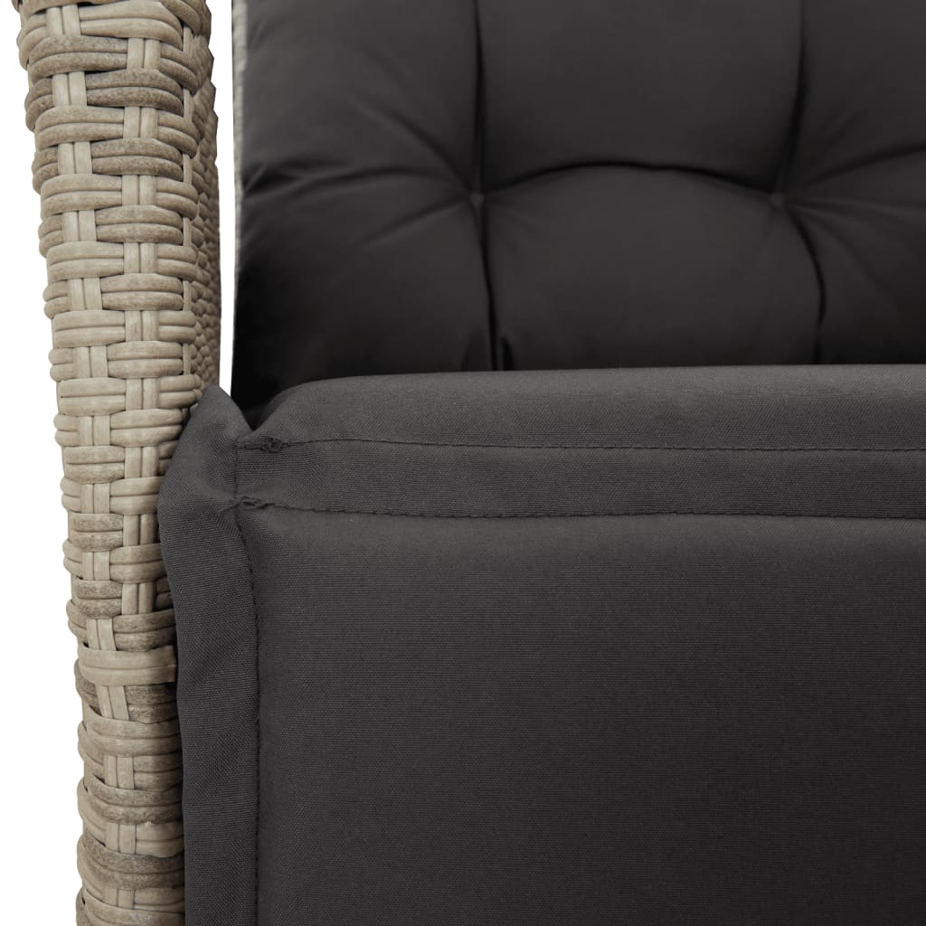 Set Mobilier De Grădină Cu Perne, 5 Piese Gri Deschis Poliratan