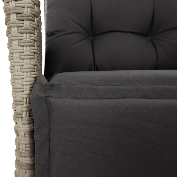 Set Mobilier De Grădină Cu Perne, 5 Piese Gri Deschis Poliratan