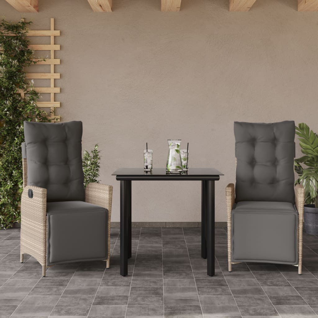 Set Mobilier De Grădină Cu Perne, 5 Piese Gri Deschis Poliratan