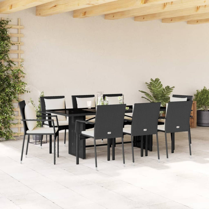 Vixl Set Mobilier De Grădină Cu Perne, 7 Piese, , Poliratan