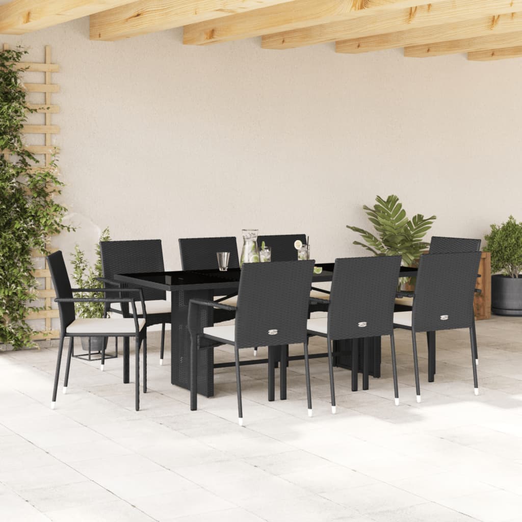 Vixl Set Mobilier De Grădină Cu Perne, 7 Piese, , Poliratan