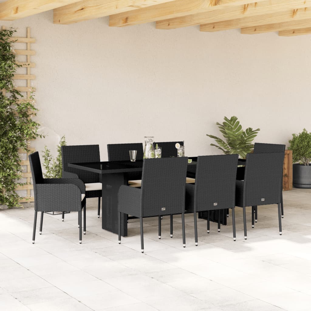 Set Mobilier De Grădină Cu Perne, 7 Piese, , Poliratan