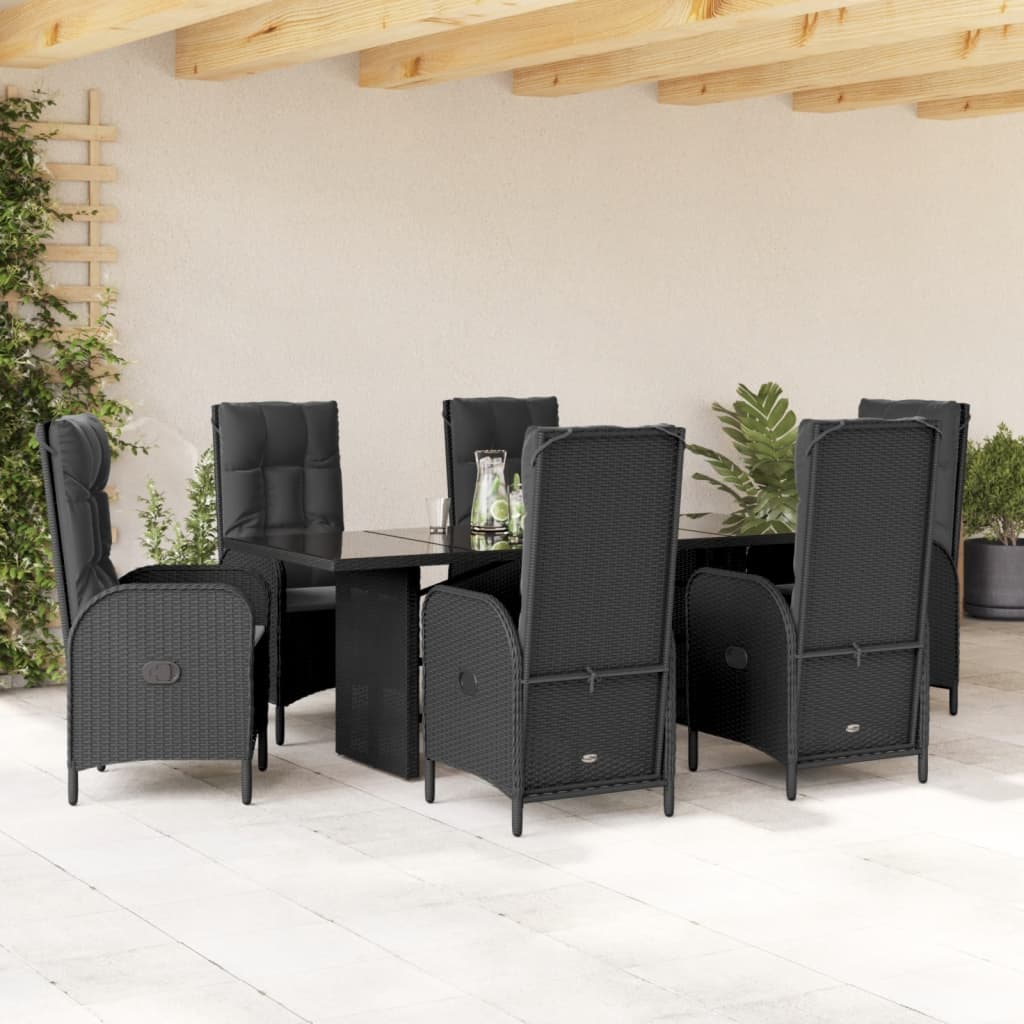 Set Mobilier De Grădină Cu Perne, 9 Piese, , Poliratan