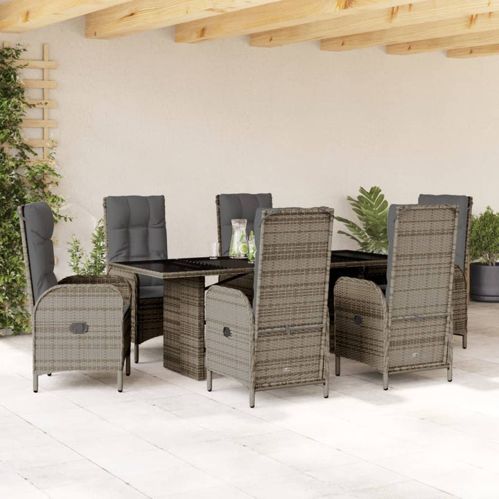 Set Mobilier De Grădină Cu Perne, 9 Piese, , Poliratan