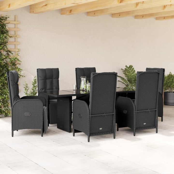 Set Mobilier De Grădină Cu Perne, 9 Piese, , Poliratan