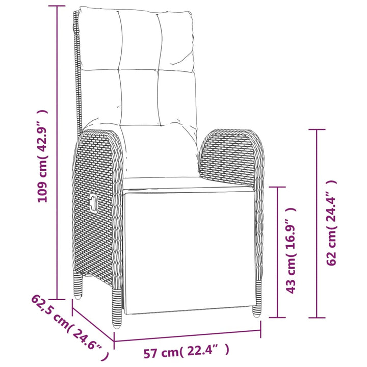 Set Mobilier De Grădină Cu Perne, 9 Piese, , Poliratan