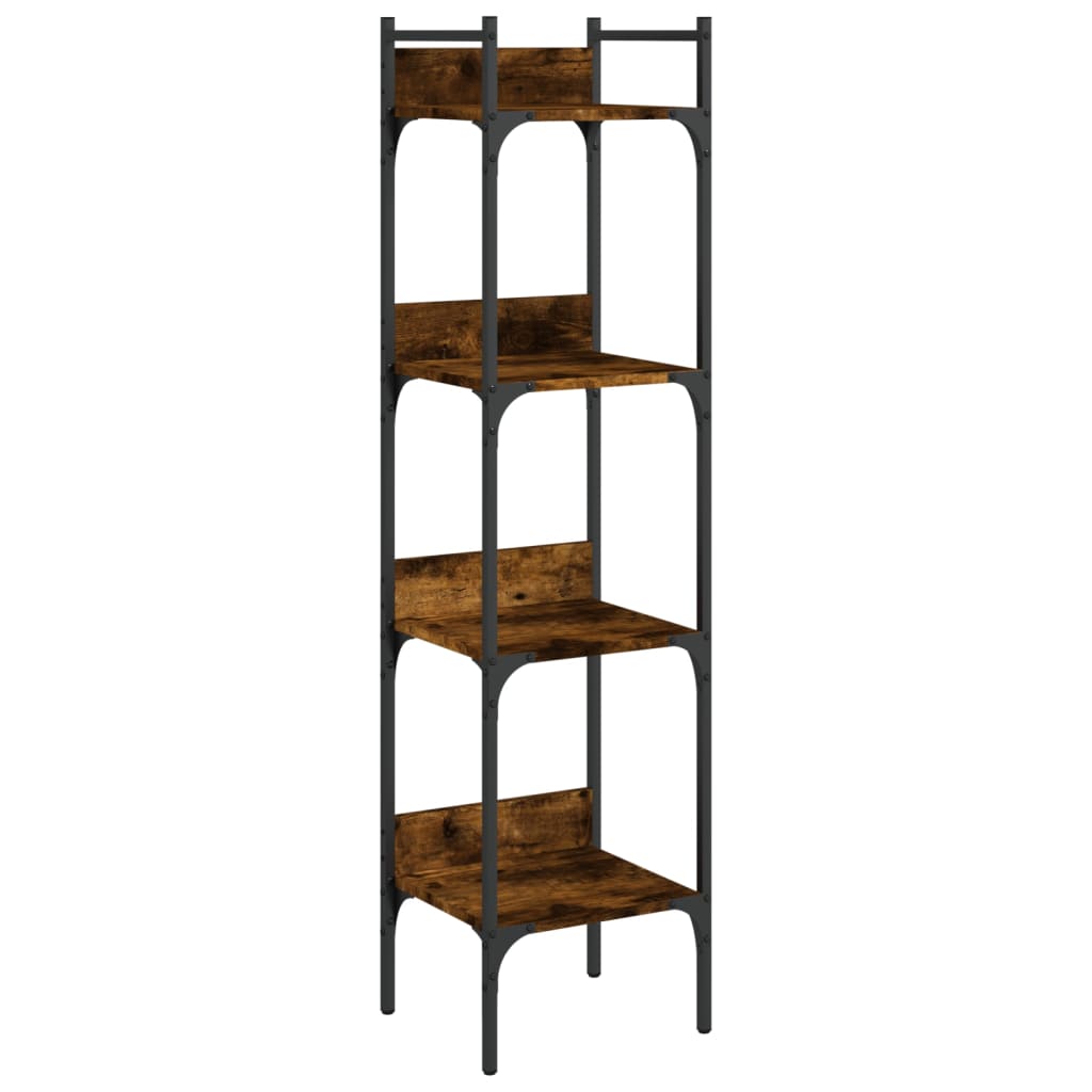 Bibliotecă 4 Niveluri, Stejar Fumuriu, 35X30X138,5 Cm