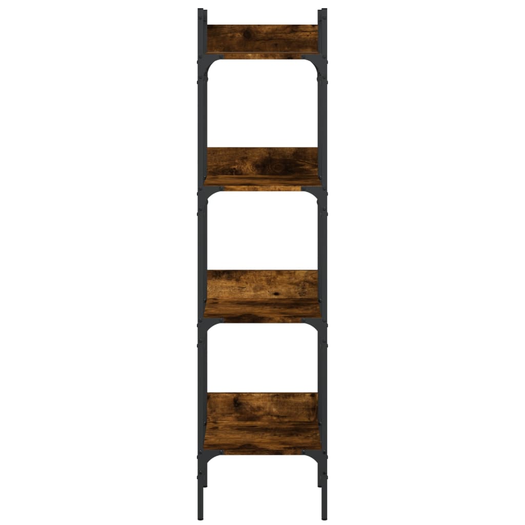 Bibliotecă 4 Niveluri, Stejar Fumuriu, 35X30X138,5 Cm