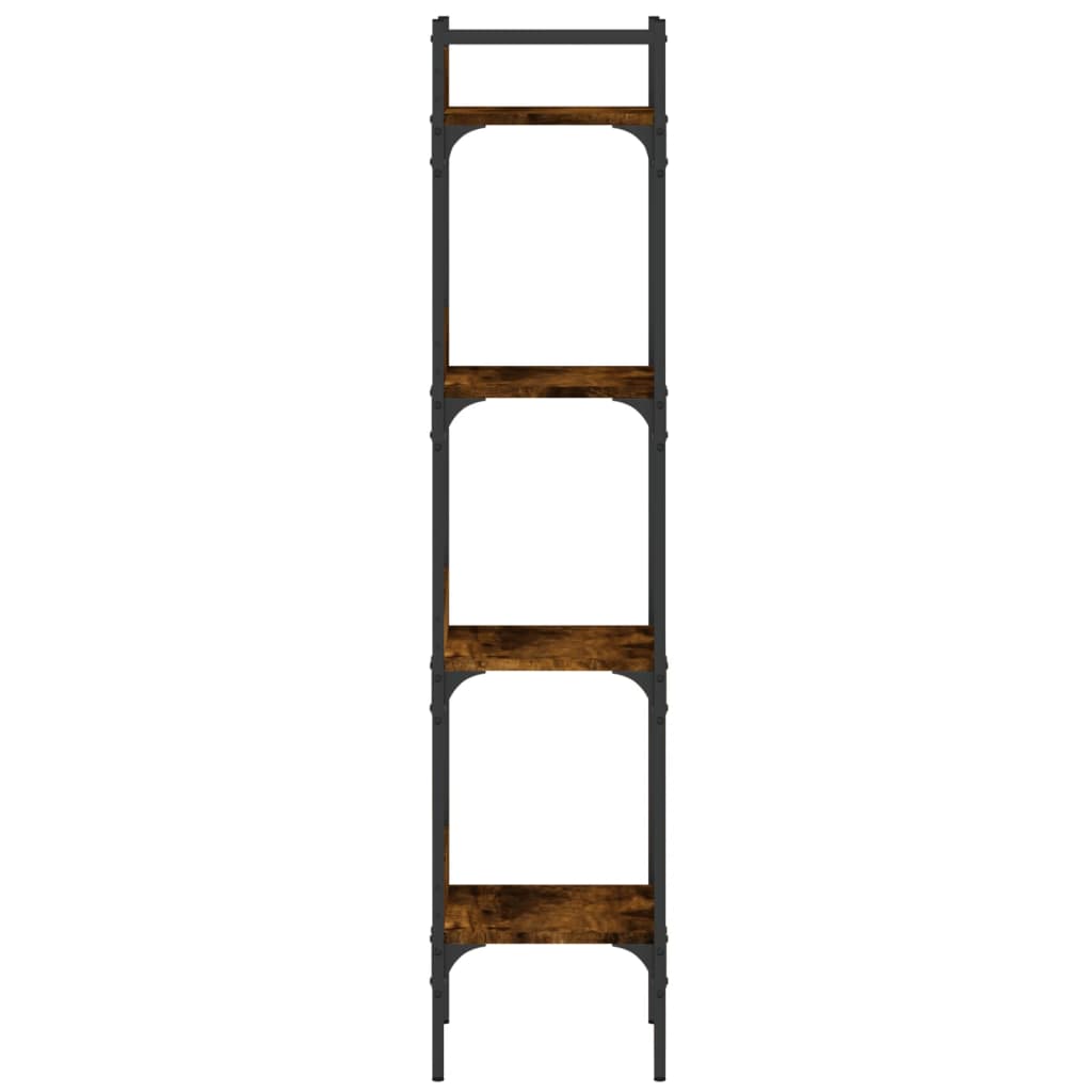 Bibliotecă 4 Niveluri, Stejar Fumuriu, 35X30X138,5 Cm