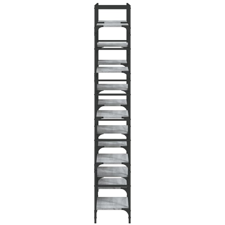 Bibliotecă, Gri Sonoma, 127,5X28,5X172,5 Cm, Lemn Prelucrat