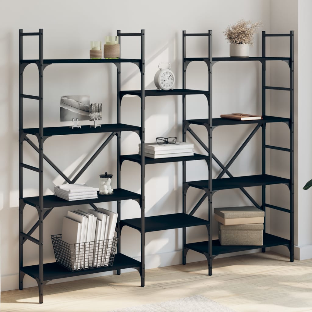 Bibliotecă, Gri Sonoma, 127,5X28,5X172,5 Cm, Lemn Prelucrat
