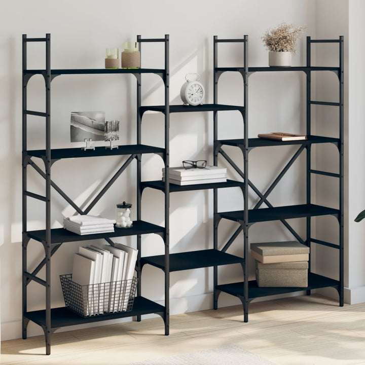Bibliotecă, Gri Sonoma, 127,5X28,5X172,5 Cm, Lemn Prelucrat