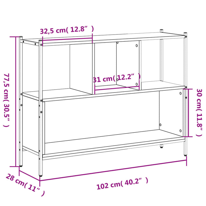 Bibliotecă, , 102X28X77,5 Cm, Lemn Prelucrat