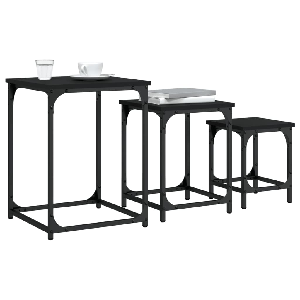 Mese Suprapuse De Cafea, 3 Buc, , Lemn Prelucrat
