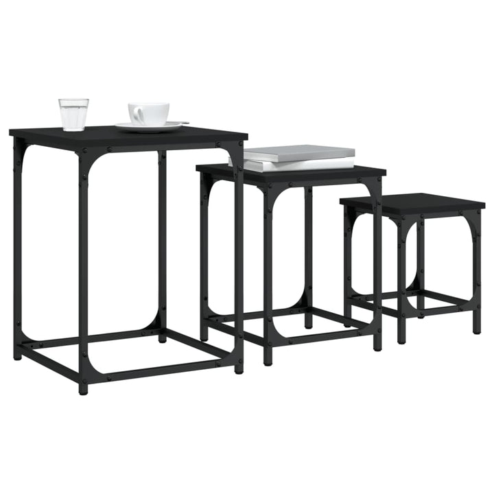 Mese Suprapuse De Cafea, 3 Buc, , Lemn Prelucrat