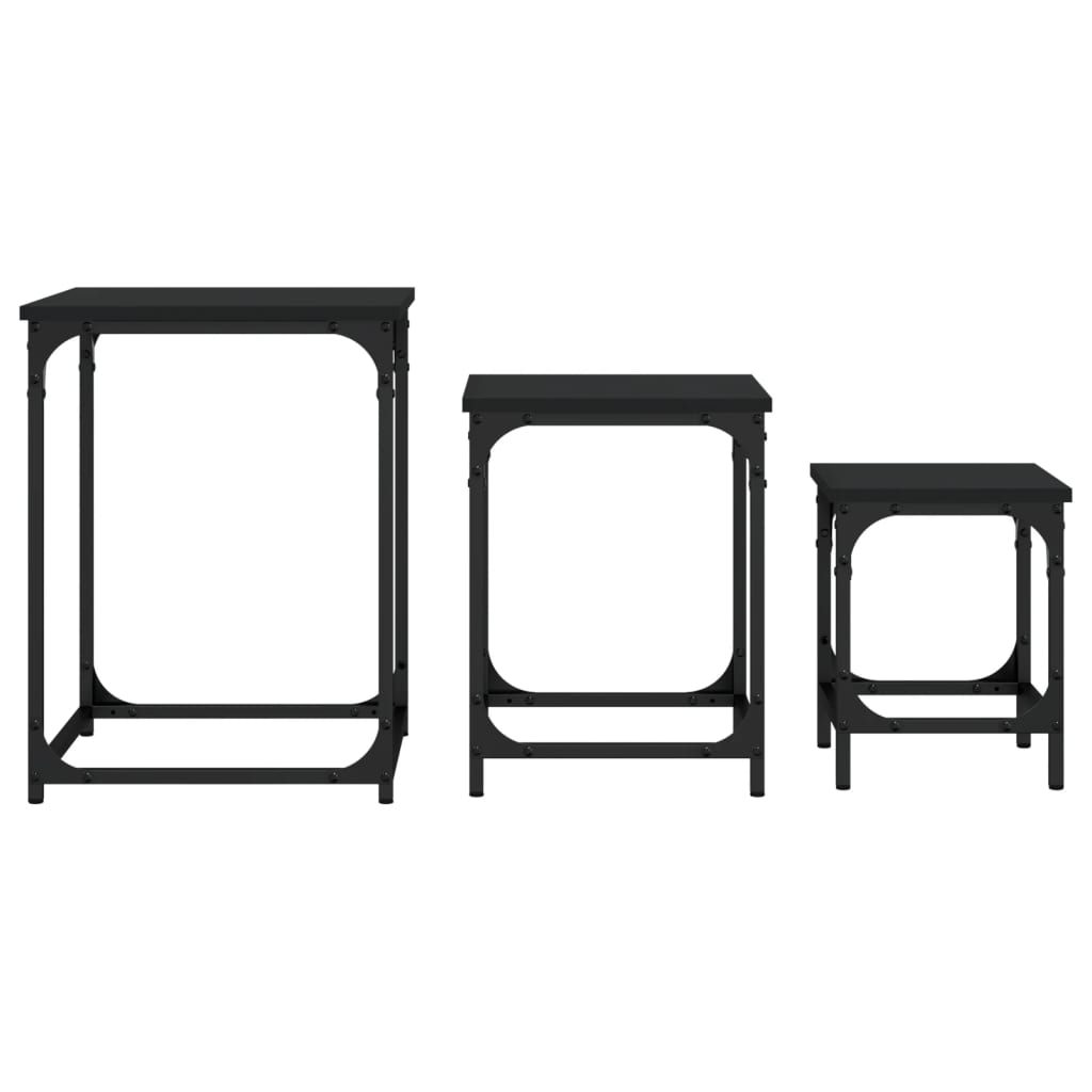 Mese Suprapuse De Cafea, 3 Buc, , Lemn Prelucrat