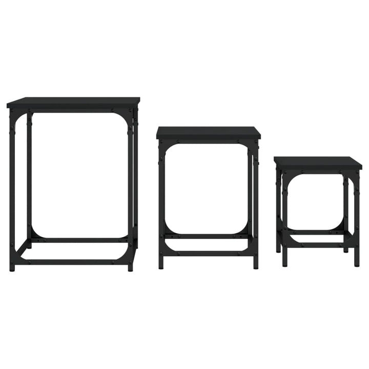 Mese Suprapuse De Cafea, 3 Buc, , Lemn Prelucrat