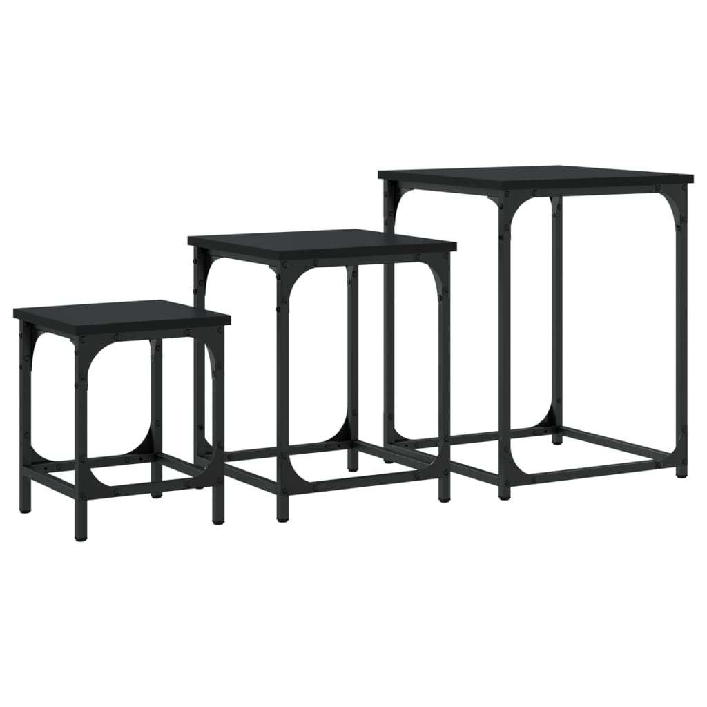 Mese Suprapuse De Cafea, 3 Buc, , Lemn Prelucrat