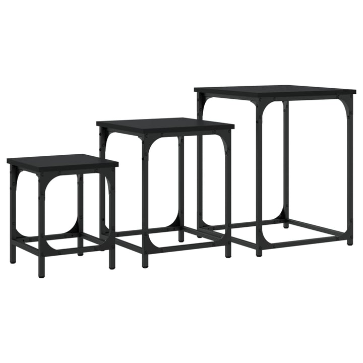 Mese Suprapuse De Cafea, 3 Buc, , Lemn Prelucrat