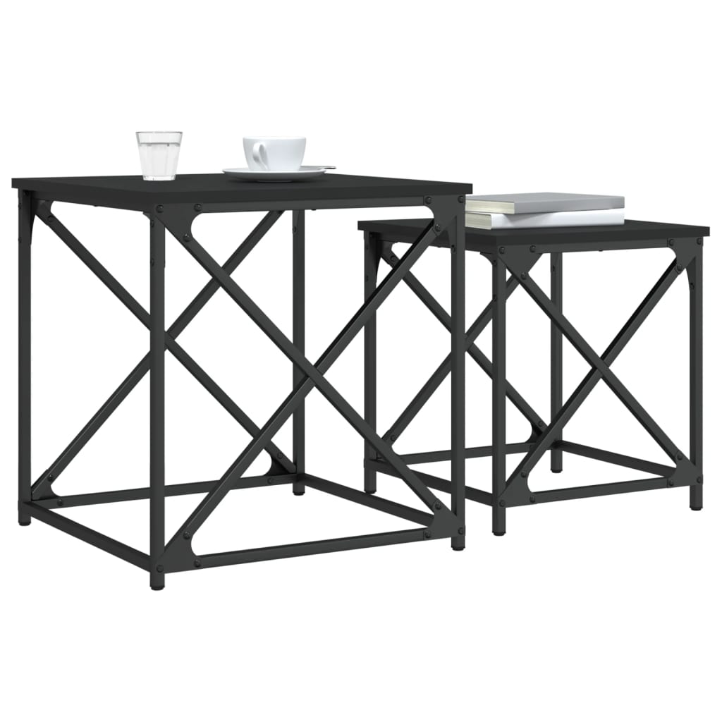 Mese Suprapuse De Cafea, 2 Buc, , Lemn Prelucrat
