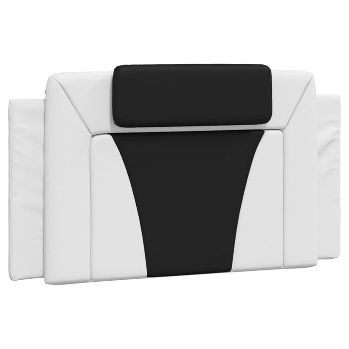 Cadru De Pat Cu Lumini Led Alb/Negru Piele Ecologică