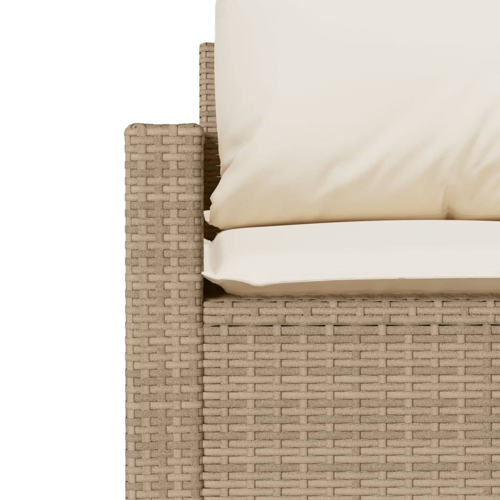 Set Canapele De Grădină Cu Perne, 6 Piese, Bej, Poliratan