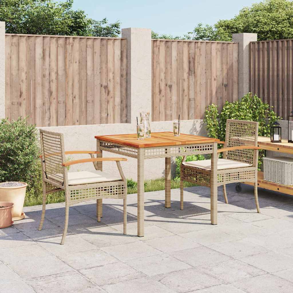 Set Mobilier De Grădină Cu Perne, 5 Piese, Bej, Poliratan