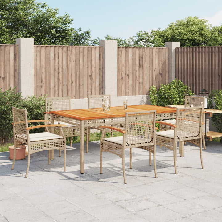 Set Mobilier De Grădină Cu Perne, 5 Piese, Bej, Poliratan