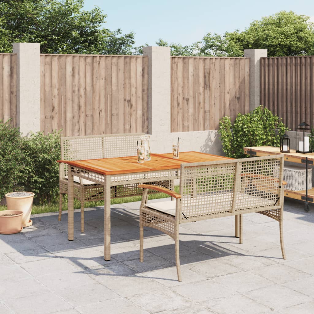 Set Mobilier De Grădină Cu Perne, 5 Piese, Bej, Poliratan