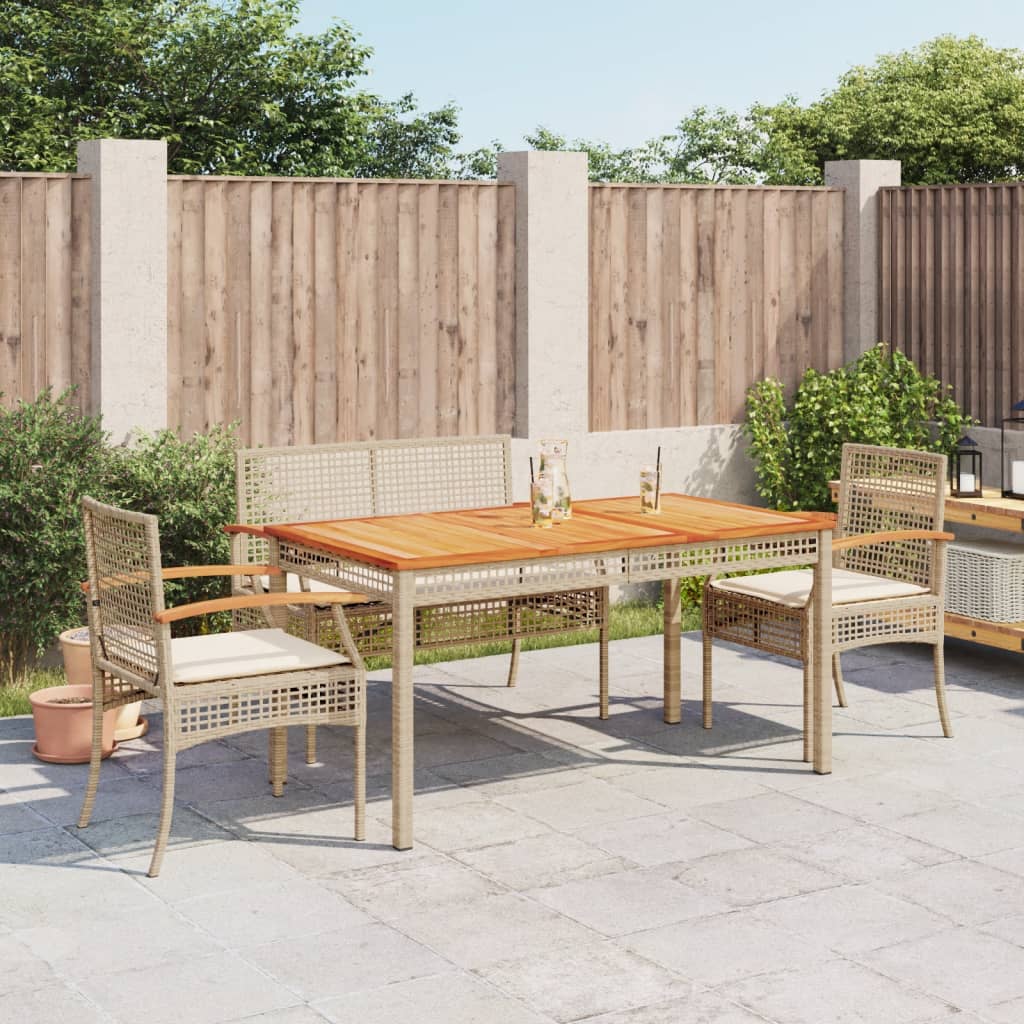 Set Mobilier De Grădină Cu Perne, 5 Piese, Bej, Poliratan