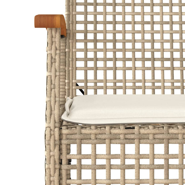 Set Mobilier De Grădină Cu Perne, 5 Piese, Bej, Poliratan
