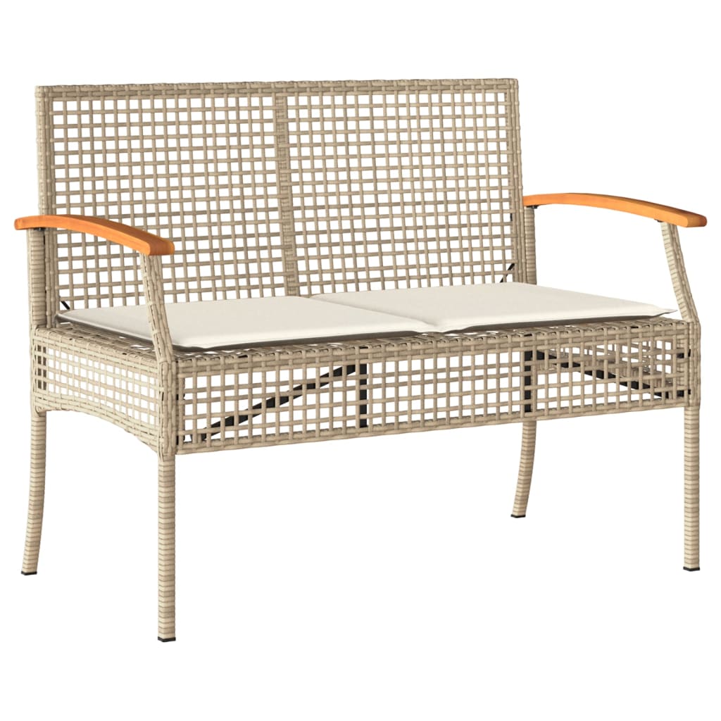Set Mobilier De Grădină Cu Perne, 5 Piese, Bej, Poliratan