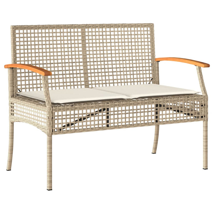 Set Mobilier De Grădină Cu Perne, 5 Piese, Bej, Poliratan