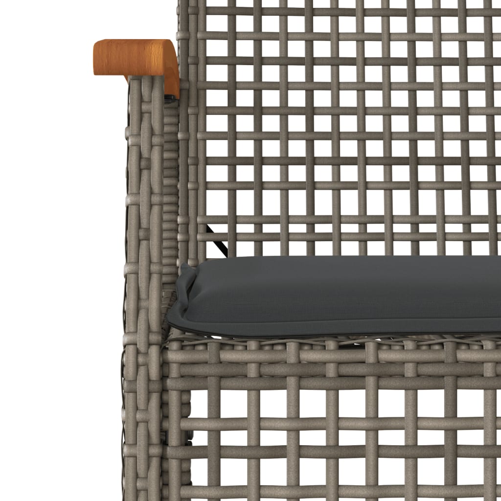 Set Mobilier De Grădină Cu Perne, 3 Piese, , Poliratan