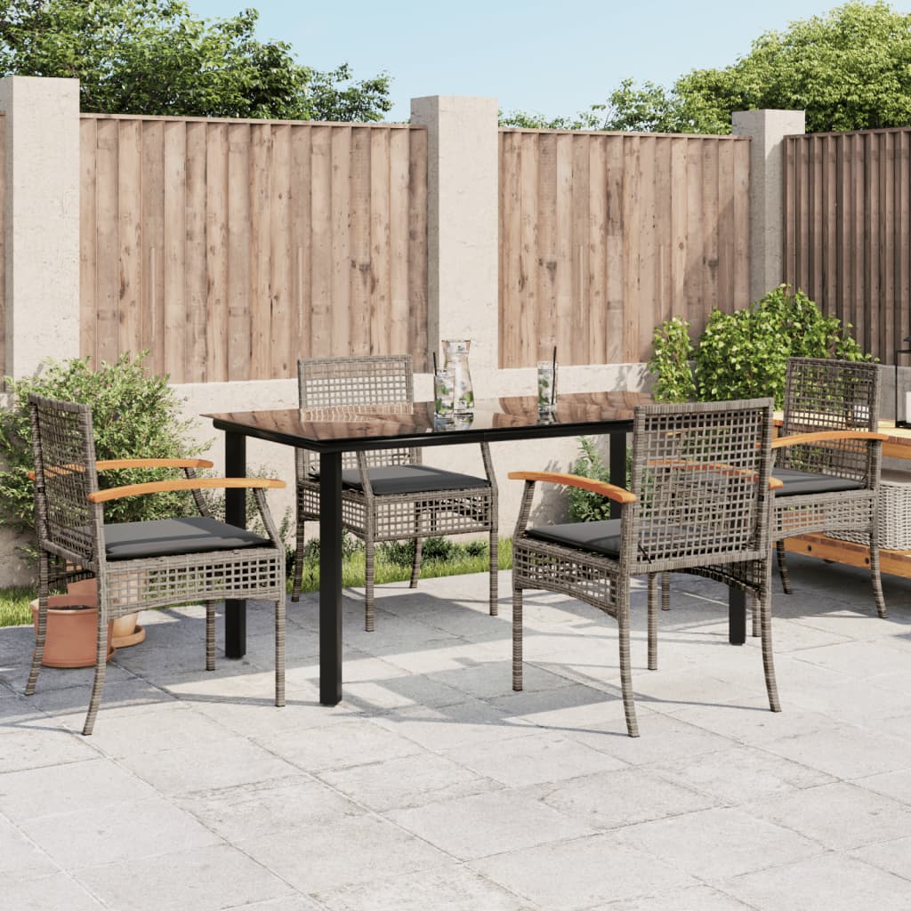 Set Mobilier De Grădină Cu Perne, 3 Piese, , Poliratan