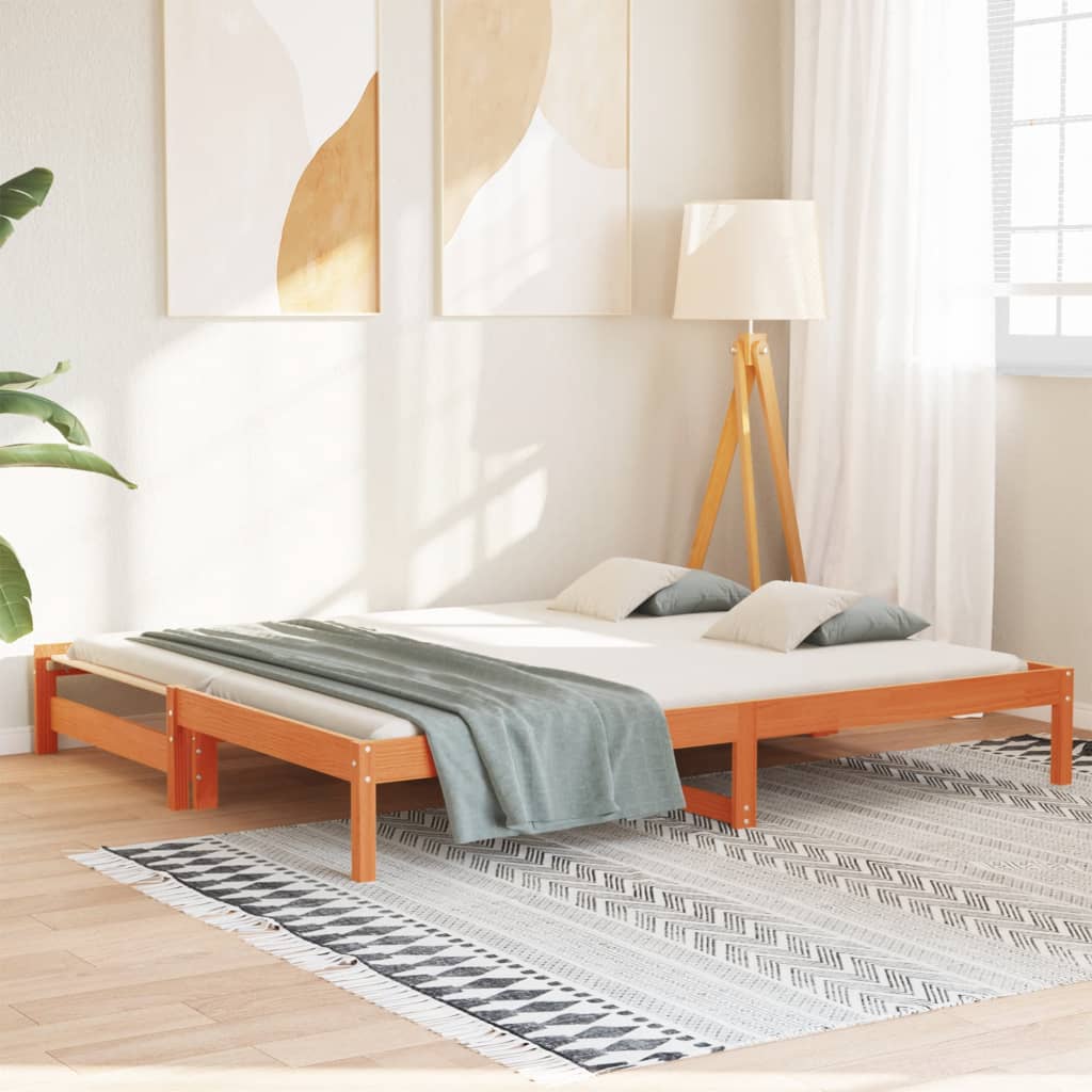 Pat De Zi Cu Extensie, , 90X200Cm, Lemn Masiv De Pin