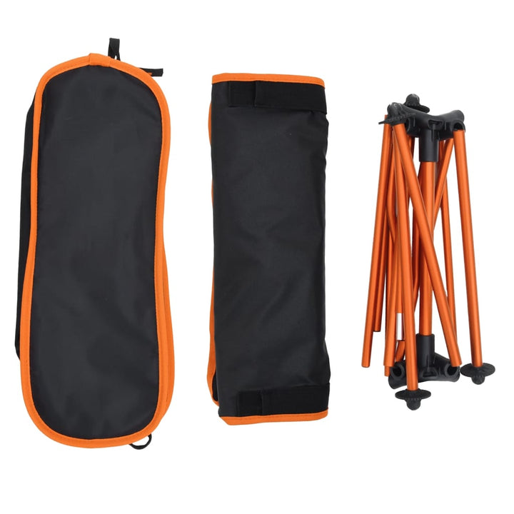 Scaune Camping Pliabile, 2 Buc., Negru, Textil Oxford /Aluminiu